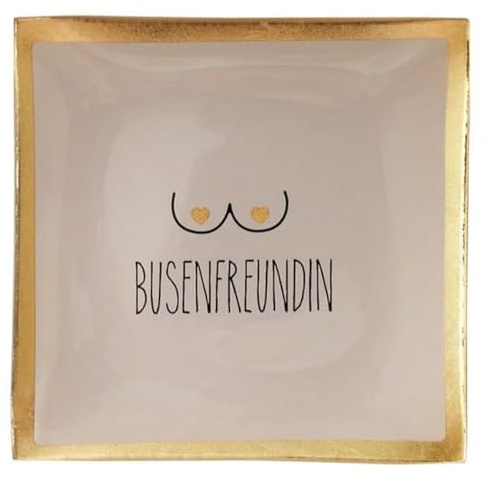 Gift Company Love Plates, Glasteller S, Busenfreundin, rosa, 10x0,8x10cm