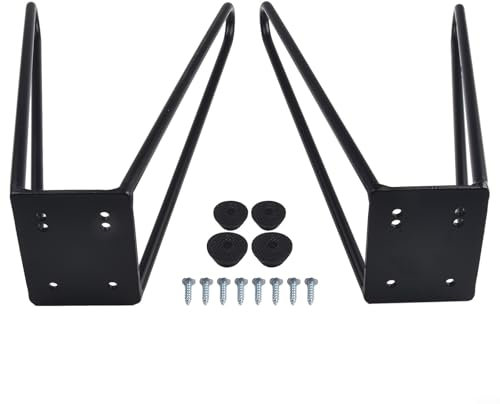 Lot de 2 pieds de meubles pliables en métal compatibles avec les skateboards, pieds de protection en caoutchouc pour maintenir l'intégrité du sol (2 pièces, 40,6 cm)