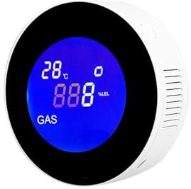 Analizador de Gases, Detector de gas natural WIFI con válvula solenoide eléctrica, control inteligente automático, apagado automático, sensor de alarma de fuga de metano CH4 Resistente Al Agua, Al Pol