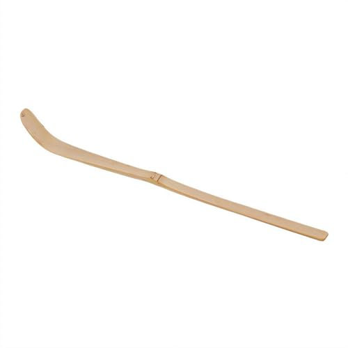 Trredrins Cuchara de bambú para matcha, batidor de té matcha de bambú, cuchara medidora de matcha en polvo, cuchara de té verde japonesa con gancho para ceremonia de té, 18 cm