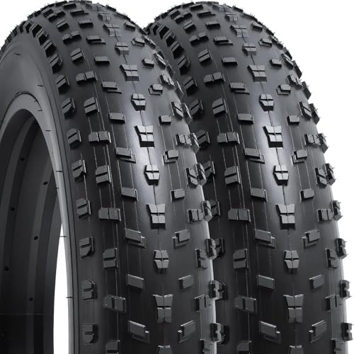 YunSCM 2 piezas plegable 20 pulgadas bicicleta neumático 20 x 4.0 cubierta 100-406 compatible 20 x 4.0 ciudad/carretera/bicicleta de montaña neumáticos