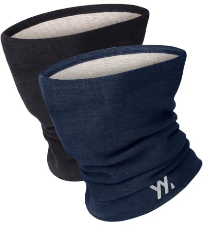 YANIKY Winter Warm Schlauchschal Damen Herren Fleece, Modal-Wolle Mix Schal Thermo Loop Schal Halswärmer, Winddicht Halstuch für Skifahren Fahrrad