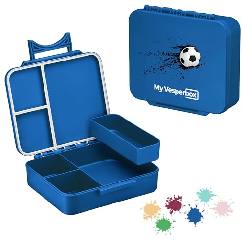 My Vesperbox – LIV - Bento Box Kinder - Made in Germany - Model 2026 - Bruchsicher - Biobasierend - Auslaufsicher & Unterteilt - BPA Frei - extrem robust - Lunchbox – Brotdose mit Fächern - Jausenbox