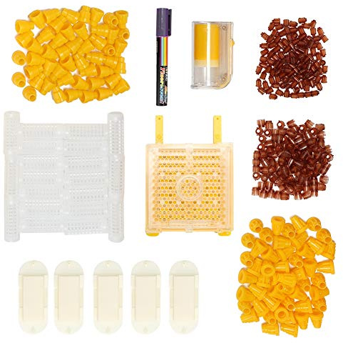 SUNGOOYUE Fournitures Apicoles, Kit d'élevage de Reines d'abeilles Léger avec Cage en Plastique Durable et Outils Efficaces pour Apiculteur