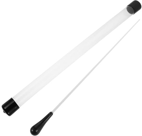 iplusmile Baguette de Chef d'Orchestre en Métal avec Poignée Antidérapante Étui de Rangement Inclus Longueur Moyenne pour Direction Musicale et Représentations Scéniques
