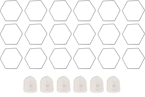 FUBESK Treillis métallique pour plantes grimpantes d'intérieur et d'extérieur avec 18 anneaux hexagonaux et crochets pour Ivy Monstera Pothos