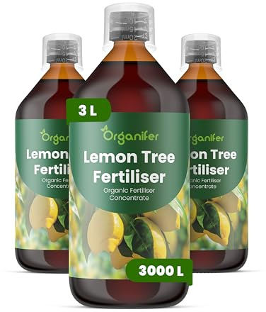 Engrais liquide organique 3x1L pour Citronnier – favorise bourgeons et récolte – Organifer