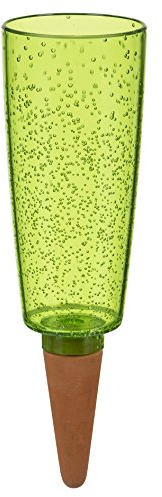 Scheurich 58869 Copa XXL - Dispensador de Agua de plástico y Cono de Arcilla, Color Verde, 32 cm de Alto, 1,0 Vol., 13 x 13 x 37 cm