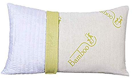Evergreen web ?1 kudde av memoryfoam flockor med bambufiber överdrag 42 x 72 höjd 15 cm, lämplig för nacke och ryggsmärta, med avtagbart, tvättbart överdrag, anti-kvalster, perfekt för alla sängar