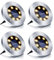 Boadw Solar Floor Lights, 4 Pezzi LED Solar Garden Light IP65 Luce Solare Giardino Luce Impermeabile Bianco Caldo [Classe Energetica A++]