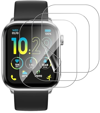 NUCNOK 3 Pack Protector Pantalla para Ice-Watch Ice Smart 3.0 (1,78 Pulgadas),Hidrogel Film HD Transparente Flexible Película,Cobertura Completa,Sin Burbujas,Antiarañazos