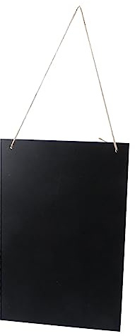 jojofuny Holz Doppelseitige Kreidetafel mit Aufhängeseil Rahmenlose Schwarze Memotafel für Hochzeit Rustikale Wanddeko Vintage Beschriftbare Tafel für Küche Büro Garten und Party