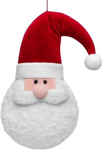 TIENDA EURASIA – Papá Noel Colgante | Medidas 75 cm | Algodón y Poliéster | Colores Navideños | Decoracion Navidad
