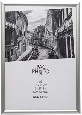 Hampton Frames ALUMINIUM Poster Certificate Photo Frame Silver A5 (14.8 x 21cm) ALI9A5NG