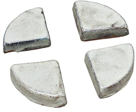Piedini per vaso/rondelle per vasi da fiori, invece di piatti, resistenti al gelo, sottopentola triangolare, smaltata, per vasi rotondi e rettangolari (4 bianco)