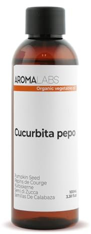 Semi di Zucca BIO (Cucurbita pepo) - 100 mL - Olio Vegetale Vergine e Certificato AB - Benessere maschile - Aroma Labs - Made in France