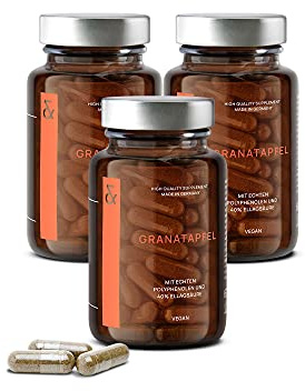 CLAV® Granatapfel Extrakt, 1000mg mit 40% Ellagsäure, 180 Vegane Kapseln