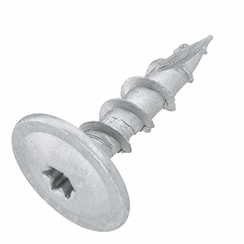 Pfostenverbinderschraube 10x40 mm, 100 Stück, ETA Zulassung, gehärtet mit Korrisionsschutz Zink-Lamellenbeschichtung, Pfostenschraube TX40
