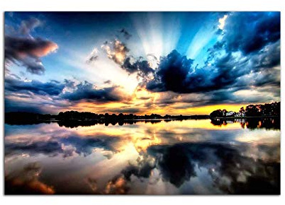 Startonight Acrylic Glass Wall Art - Multicolor Sky Light - Modern Home Decor Glossy Artwork Ready to Hang 24 x 36 Home Decor Ready to Hang