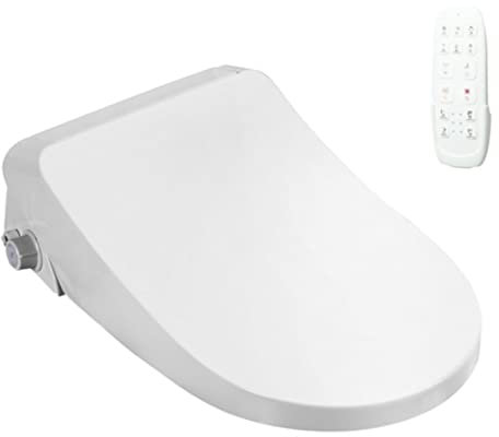 JYMYGS Abattants WC, Sièges de Toilette pour Bidet Électriques Intelligent, Buses Autonettoyantes Séchage Instantané À L'Air Chaud, Douchette WC Les Soins Intimes Toilettes Japonaises, Lon005mkj