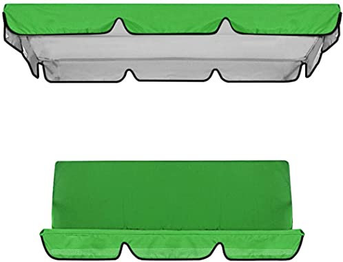 BTURYT Patio Swing Canopy Waterproof Top Cover Set,Swing Chair Glider Replacement Awning Canopy Cover/Seat Cover,All Weather Protection Outdoor Garden Covers(top cover + chair cover)