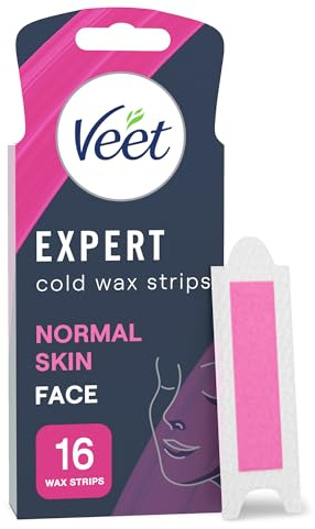 Veet Expert Wachsstreifen, normale Haut für Gesicht, 16 Stück