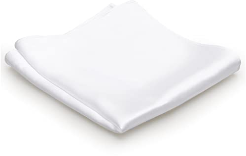 Mr.Van 100% Seta Fazzoletto da Taschino 30 * 30cm 16,5 Momme Fazzoletti da taschino Bianco