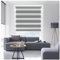 Ruby Deals Day and Night Roller Blinds Window- Dual Layer Fabric Zebra Roller Blind for Windows and Door Curtain- Day Night Blinds (Grey, 49x165cm)