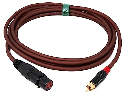 System-S Cinch RCA Kabel 3 m Stecker zu XLR 3 polig Buchse Adapter in Rot