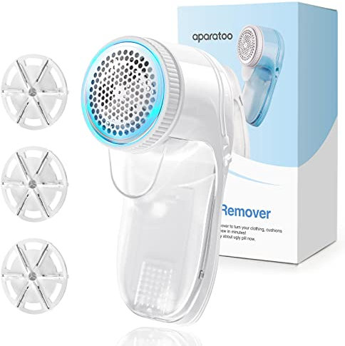 Lint Removers for Clothes, Debobbler Clothes Shaver Fabric Shaver with Replaceable 6-leaf Blades, Bobble Remover for Clothes, Woolen Jumpers, Furniture, Fuzz, Lint Ball, Pillings, USB Rechargeable