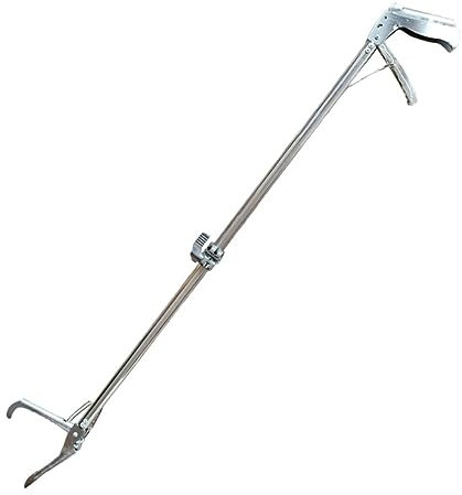 BESTonZON Thickened Anti-Slip Stainless Steel Crab Tong Multi-Function EEL Clamp Lock Extended Sea Catch Tool for Outdoor Seafood Catching