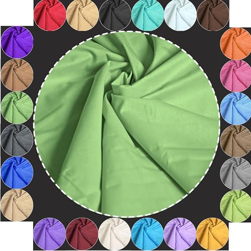 Baumwollstoff Meterware 50cm x 240cm Uni Grün MAXI BREITE | 100 % Baumwolle Stoffe 1,2qm Einfarbig EXTRABREIT - Patchwork Dekostoff zum Nähen - Quiltstoffe Waschbar und Atmungsaktiv