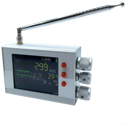 Receptor de radio de banda completa, pantalla LCD de 3.2 pulgadas TEF6686 FM/AM, receptor de radio de alta frecuencia de onda corta/larga con antena telescópica, carcasa de aleación de aluminio