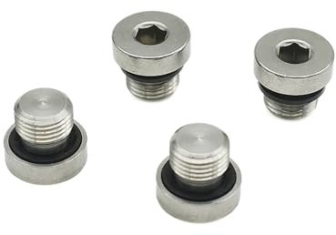 MEXEWORD 1 pz 1/8 - 2 BSP NPT Femmina Tappo Esagonale Raccordo for Tubo in Acciaio Inox 304 con Anello di Tenuta Bullone Esagonale Interno Raccordo for Tubo Olio Acqua(1)