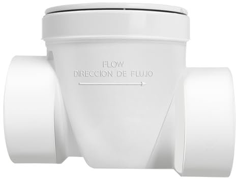 Zejoot PVC Backwater Valve,3 inch Drain Backflow Preventer, Backflow Preventer Valve Prevents Sewage and Rainwater from Flowing Back