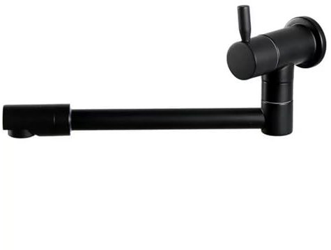 SXWYLZ Sink Taps for Bathroom Black Bathroom Washbasin Swivel Taps Single Tap Bathroom Sink Cold Water Brass Wall Mounted Bathroom Basin Tap Washbasin Taps