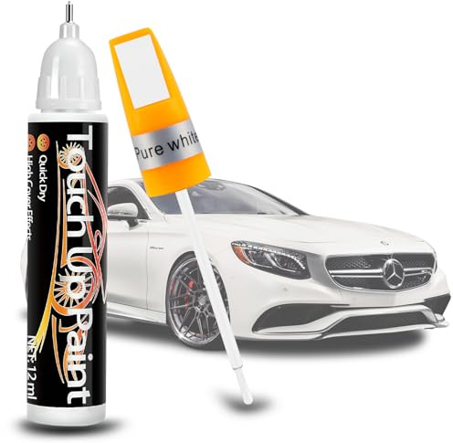 dellyy Kratzer Reparatur Stift, Lackstifte für Auto Kratzer, Felgen Lackstift, Auto-Lackstift Lackreparaturstift, Autolack Reparatur, Lackstift Schwarz Glänzend, Lackstift Weiß Auto (Weiß)