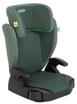 Graco Junior Maxi i-Size R129 Highback Booster car seat with cupholders, Suitable from 100-150cm (Approx. 3.5 to 12 Years), Hunter Fashion
