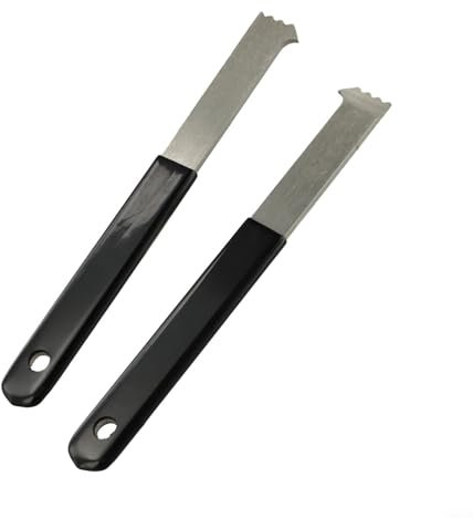 babominimer Set di 2 estrattori per pavimentazione – Strumento di estrazione per pavimentazione esterna con raschiatore per cuciture a micro-denti per giardinaggio paesaggistica, rimozione e