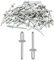 Wavanta 50pcs 4.8 x 12mm 304 Stainless Steel Pop Rivets, Open End Type Blind Rivets, Steel Grip Mandrel, for DIY/Automotive Repairs/Furniture