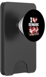 I Love Denmark Heart Flag Cityscape PopSockets PopWallet for MagSafe