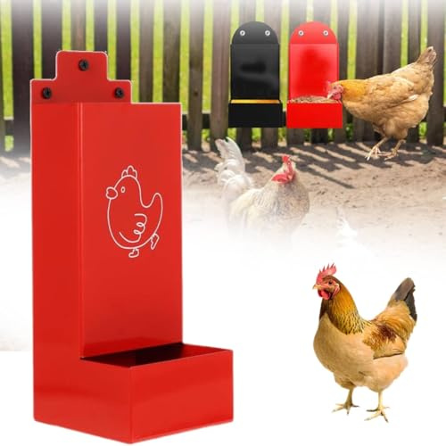 Austernschalen-Futterspender Wetterbeständig Hühnerkorn Futterspender Hühnerauernschale Futterspender Große Kapazität Hängende Hühnerfutterspender zum Aufhängen oder Wandmontage Füttern Entenfarm