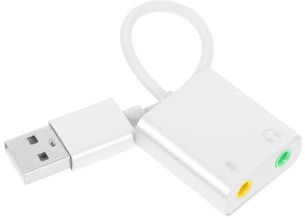 Gatuida Tarjeta de Sonido para Adaptador USB Interfaz de Audio para PC Convertidor de Conector para Auriculares para Jugar