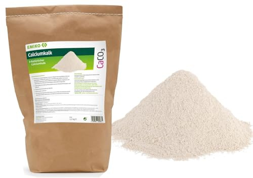 Emiko Calciumkalk 2,5kg I 95 % Calciumcarbonat – verbessert den pH-Wert im Boden & unterstützt die Nährstoffaufnahme