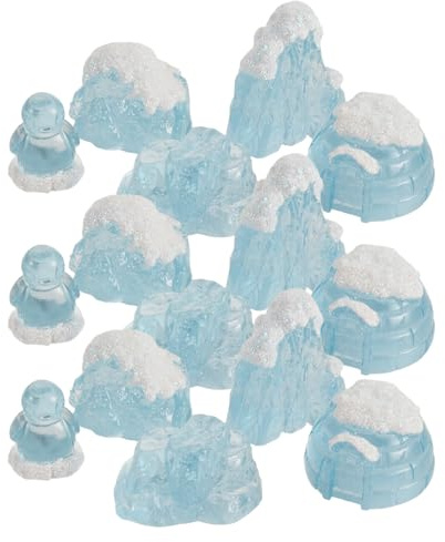 WEKADRIN Miniatur Pinguinfiguren 5 Verschiedenen Motiven aus Kunstharz 15 Stück mit Realistischem Design für Kuchen Party und Dekorative Winterlandschaften