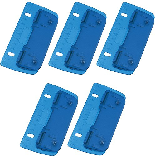 Wedo 67809 2fach Taschenlocher (Kunststoff zum Abheften für 8 cm Lochung, mit 12 cm Skala) (5, ICE-blau)