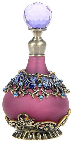 YUFENG 25ml Purple Vintage Refillable Crystal Decor Perfume Bottle (purple)