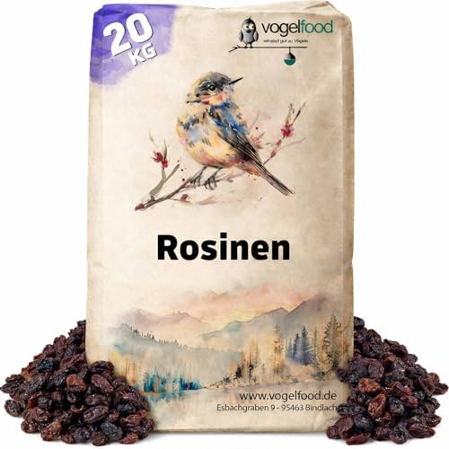 Vogelfood 20 kg Rosinen Futterrosinen Marke Vogelfood Futter Vögel Meisen Wildvögel Top Qualität