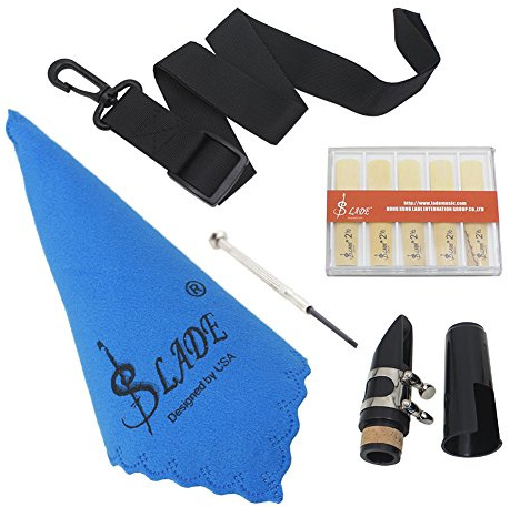 5 in 1 Klarinetten Kits, Klarinette Mundstück Reeds Gürtel Reinigungstuch Schraubendreher Set Klarinette Zubehör Werkzeuge