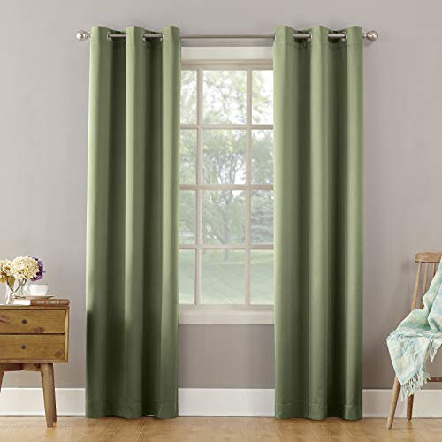 Sun Zero Becca Energy Efficient Grommet Curtain Panel, 40 x 95, Sage Green